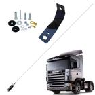 Antena Móvel Px Inox Mini Maria Mole 1,40 metros Suporte Dianteiro Frontal Lado Motorista Scania 124 124r 420 360 Parafusos Anti-Furto - AQUARIO