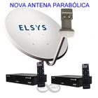 Antena Parabólica Banda KU + 02 Receptores ELSYS SATMAX 5