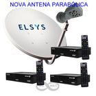 Antena Parabólica Banda KU + 03 Receptores ELSYS SATMAX 5