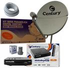 Antena Parabólica Century 60 cm Banda Ku Receptor Midiabox Century Kit Completo