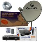 Antena Parabólica Century 60cm Banda Ku Receptor Midiabox B7 Century Kit Completo