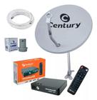 Antena Parabólica Digital Century Kit com 02 Atena Completa 5G