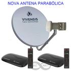 Antena Parabólica KU + 2 Receptores VIVENSIS VX10