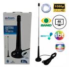 Antena TV Digital Interna Externa HDTV UHF VHF 4.0 Dbi 3mts Exbom Expansiva