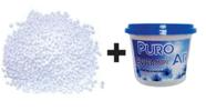 Anti mofo cloreto de cálcio pellets (bolinha) 1 kg + 1 pote para armários, roupeiro, sapateira...
