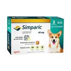 Anti Pulgas SIMPARIC 40mg C/3 Comprimidos Cães 10,1 A 20 Kg