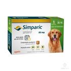 Antipulgas Zoetis Simparic 80mg para Cães 20 a 40Kg - 1 Comprimido