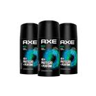 Antitranspirante Aerosol Axe 48h Musk Fougere e Baunilha Proteção +Perfume 152ml (Kit com 3)