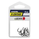 Anzol Crown Koiso Black Nº10 Feito Em Aço Carbono Forjado 5 Unidades P/ Pesca