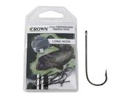 Anzol Crown Long Hook Black (Perna Longa) Nº 4/0 - 10 Peças