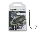 Anzol Crown Long Hook Black (Perna Longa) Nº 6 - 10 Peças