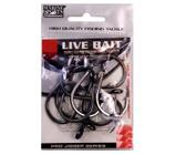 Anzol Live Bait Nº 13/0 Black Nickel Marine Sports 10 Peças