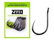 Anzol ZEEO Chinu Sure Ring Black Nº 1 - 10 Peças