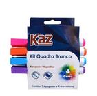 Apagador magnético jumbo p/quadro branco c/04 marcadores colors kaz