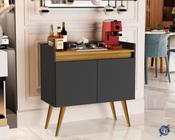 Aparador Buffet 2 Portas Luxo Plus Preto / madeirado - comprar moveis para sua casa