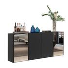 Aparador Buffet 4 Portas com Espelho Suspenso Vegas Multimóveis V3595