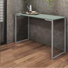 Aparador Buffet 90cm Stan Industrial Office Cantinho do Café Ferro Cinza MDF Verde Oliva - Ahazzo Móveis