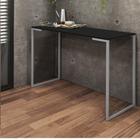 Aparador Buffet 90cm Stan Industrial Office Cantinho do Café Ferro Prata MDF Preto - Ahz Móveis - AHAZZO MÓVEIS