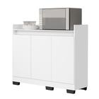 Aparador Buffet Balcão Real 3 Portas Escritório Cozinha Sala Cantinho do Café Amplo Espaço Interno e Design Moderno