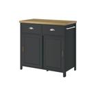 Aparador Buffet Ditália 2 Gavetas 2 Portas BA-145 Preto Cozy