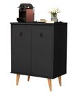 Aparador buffet dream 2 portas pes retro preto lojas lm