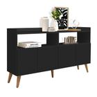 Aparador Buffet Master 4 Portas Multiuso Balcão Preto