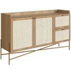 Aparador Buffet Para Sala de Jantar 139cm Industrial Indy A03 Hanover Dourado - Lyam Decor