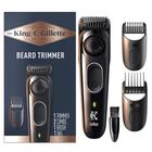 Aparador de barba King C. Gillette sem fio para homens com kit azul