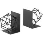 Aparador de livros cubo geometrico em metal preto