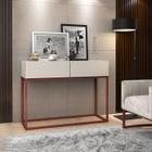 Aparador Eros 90cm Buffet Com Pes de Ferro Cobre 2 Gavetas - Casa Detalhe