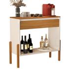 Aparador Luxo 1 Gaveta Buffet 100% MDF Base de Madeira 90 cm