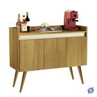 Aparador Sala De Estar Retrô Buffet Cantinho Do Café Luxo 3 Portas Prateleira Interna Madeirado Com Off White G2 Plus