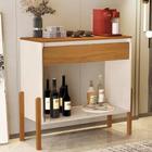 Aparador Sala Libano Com 1 Gaveta E Pés De Madeira Maciça - Basoto