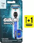 Aparelho Barbear Gillette Mach 3 Aqua Grip Com Recarga