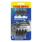 Aparelho Barbear Gillette Prestobarba 3 Carvão Carbono 8 Unidades