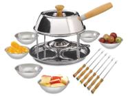 Aparelho conjunto Fondue panela aço inox 1,3 litros Ravinox 500