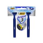 Aparelho de barbear bic3 acqua blister com 2 unidades bic