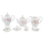 Aparelho de Chá e Café Porcelana Schmidt 53 peças - Dec. Eterna E351