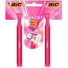 Aparelho De Depilar Bic Comfort 3 Pink Com 2 Unidades