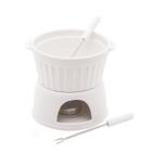 Aparelho de Fondue em Porcelana 2 Pessoas 400ML Branco