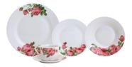 Aparelho de jantar 20 peças de porcelana redondo floral 2272 - LYOR