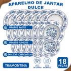 Aparelho de Jantar Dulce Tramontina Jogo de Pratos Rasos, Fundos e Sobremesa com Opções de Kits