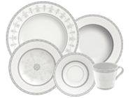 Aparelho de Jantar e Chá 20 Peças Tramontina - Porcelana Cinza Redondo Gabrielle