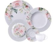 Aparelho de Jantar e Chá 20 Peças Tramontina Redondo de Porcelana Branco Ornatta 96589050