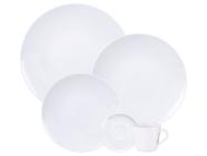 Aparelho de Jantar e Chá 20 Peças Tramontina Redondo Porcelana Branco Leonora