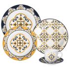 Aparelho de Jantar e Chá Floreal São Luís Oxford Cerâmica 20 Peças