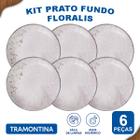 Aparelho de Jantar Floralis Tramontina Jogo de Pratos Rasos, Fundos e Sobremesa com Opções de Kits