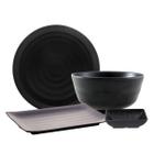 Aparelho De Jantar Individual 4 peças Oriental Toquio Preto