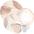 Aparelho De Jantar Tramontina Porcelana Decorada Rosé 20 Pç