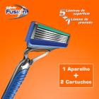 Aparelho Gillette Fusion Com 2 Cartuchos C/5 Lâminas